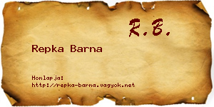 Repka Barna névjegykártya